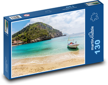 Grecja - plaża Korfu Puzzle 130 elementów - 28,7x20 cm