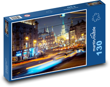 Ulica - miasto, budynki Puzzle 130 elementów - 28,7x20 cm