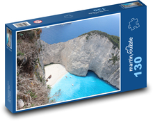 Plaża - Grecja, morze Puzzle 130 elementów - 28,7x20 cm