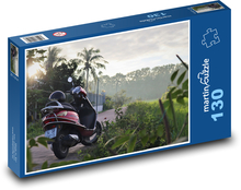 Kolobežka - mesto, západ slnka Puzzle 130 dielikov - 28,7 x 20 cm 