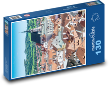 Stadt - Turm, Gebäudedächer Puzzle 130 Teile - 28,7x20 cm