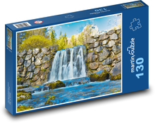 Vodopád - príroda, voda Puzzle 130 dielikov - 28,7 x 20 cm 