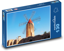 Windmühle - Wind, Bau Puzzle 130 Teile - 28,7x20 cm