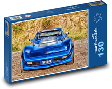 Corvette stingray - športové auto, auto Puzzle 130 dielikov - 28,7 x 20 cm 