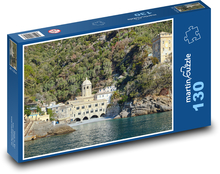 Monastery - coast, beach Puzzle 130 pieces - 28.7 x 20 cm