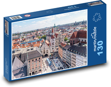 Mníchov - Marienplatz, radnica Puzzle 130 dielikov - 28,7 x 20 cm 