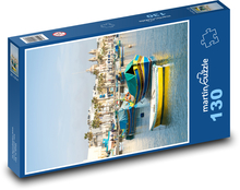 Marsaxlokk - maltský prístav Puzzle 130 dielikov - 28,7 x 20 cm