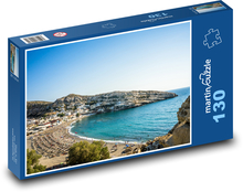 Řecko - Kréta, pláž Puzzle 130 dílků - 28,7 x 20 cm