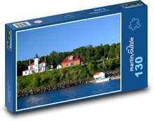Lake - reef, lighthouse Puzzle 130 pieces - 28.7 x 20 cm 