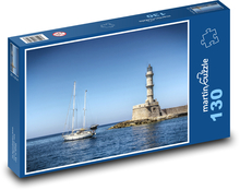 Loď - maják, moře Puzzle 130 dílků - 28,7 x 20 cm
