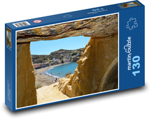 Crete - Matala, Greek Island Puzzle 130 pieces - 28.7 x 20 cm 