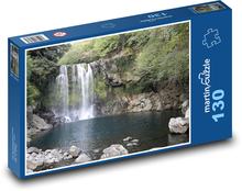 Vodopád - rieka, les Puzzle 130 dielikov - 28,7 x 20 cm