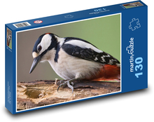 Strakapoud - bird, animal Puzzle 130 pieces - 28.7 x 20 cm 