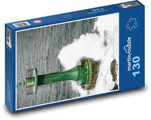 Latarnia morska - ocean, fale Puzzle 130 elementów - 28,7x20 cm