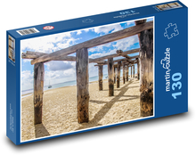 Beach - dock, coast Puzzle 130 pieces - 28.7 x 20 cm 