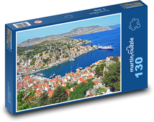 Ostrov Symi - Řecko, moře  Puzzle 130 dílků - 28,7 x 20 cm
