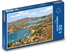 Antigua - karibský ostrov, lode Puzzle 130 dielikov - 28,7 x 20 cm 