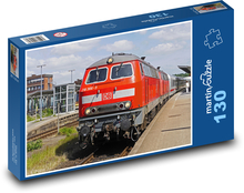Zug - Bahnhof Husum, Deutschland Puzzle 130 Teile - 28,7x20 cm