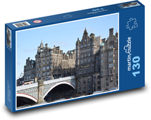 Edinburgh - historické centrum, most Puzzle 130 dílků - 28,7 x 20 cm