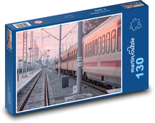 Pociąg - dworzec kolejowy, stacja Puzzle 130 elementów - 28,7x20 cm