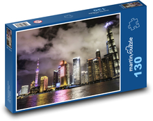 Šanghaj - mrakodrapy, Čína Puzzle 130 dielikov - 28,7 x 20 cm 
