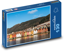 Norsko - Bergen, pobřeží Puzzle 130 dílků - 28,7 x 20 cm