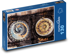 Pražský orloj - Praha, Česká republika Puzzle 130 dielikov - 28,7 x 20 cm 