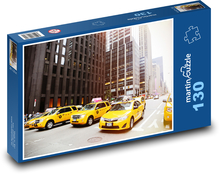 Žluté taxi - New York, město  Puzzle 130 dílků - 28,7 x 20 cm