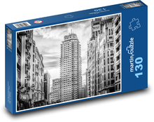 Wolkenkratzer - Madrid, Spanien Puzzle 130 Teile - 28,7x20 cm