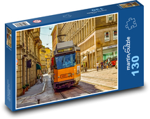 Tramvaj - ulice, město Puzzle 130 dílků - 28,7 x 20 cm