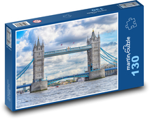 Tower Bridge - Londýn, Temže Puzzle 130 dílků - 28,7 x 20 cm