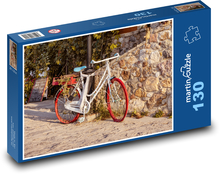 Bicycle with red wheels Puzzle 130 pieces - 28.7 x 20 cm