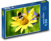 Hummel auf gelber Blume Puzzle 130 Teile - 28,7x20 cm