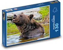 Bear in the water - grizzly Puzzle 130 pieces - 28.7 x 20 cm