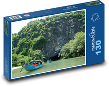 Motorový čln na mori Puzzle 130 dielikov - 28,7 x 20 cm 