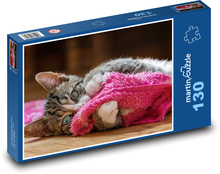 Evropská krátkosrstá kočka  Puzzle 130 dílků - 28,7 x 20 cm
