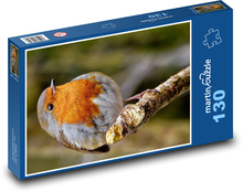Červenka - pták na větvi Puzzle 130 dílků - 28,7 x 20 cm