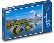 Horské jezero - voda, příroda Puzzle 130 dílků - 28,7 x 20 cm