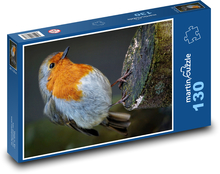 Rúž na pahýli - vták v lese Puzzle 130 dielikov - 28,7 x 20 cm 