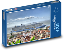 Výletní loď na moři Puzzle 130 dílků - 28,7 x 20 cm