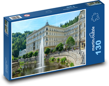 Karlovy Vary - fontanna wodna Puzzle 130 elementów - 28,7x20 cm