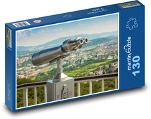 Fernglas - Aussichtsturm Puzzle 130 Teile - 28,7x20 cm