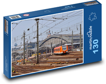 Bahnhof - Lokomotive Puzzle 130 Teile - 28,7x20 cm