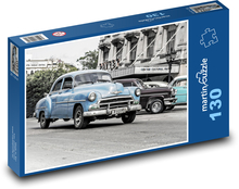 Auto - modré, auto Puzzle 130 dielikov - 28,7 x 20 cm