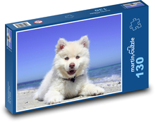 Welpe am Strand Puzzle 130 Teile - 28,7x20 cm