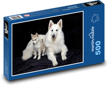 White wolf with cub Puzzle of 500 pieces - 46 x 30 cm 