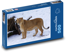 Lvice ve sněhu Puzzle 500 - 46x30 cm