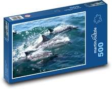 Gruppe von Delfinen im Meer Puzzle 500 Teile - 46 x 30 cm