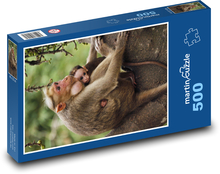 Affenmutter mit Jungtier Puzzle 500 Teile - 46 x 30 cm