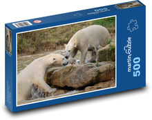 Polar bears in water Puzzle of 500 pieces - 46 x 30 cm 